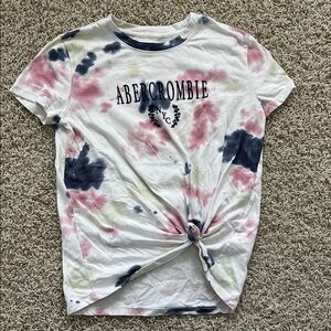 abercrombie kids Girls Size 13/14 Pink, Yellow, and Blue Tie Dye T-Shirt